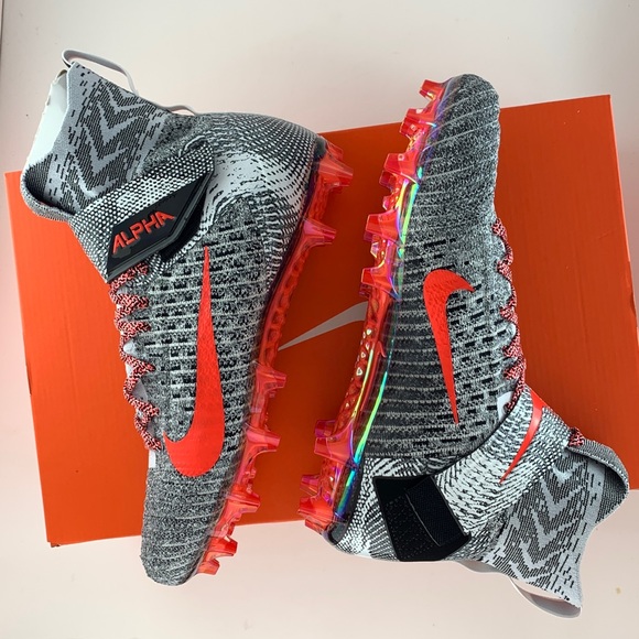 Nike Alpha Menace Elite 2 Grey Crime Men’s Size 10 football cleats Open field - Picture 7 of 16